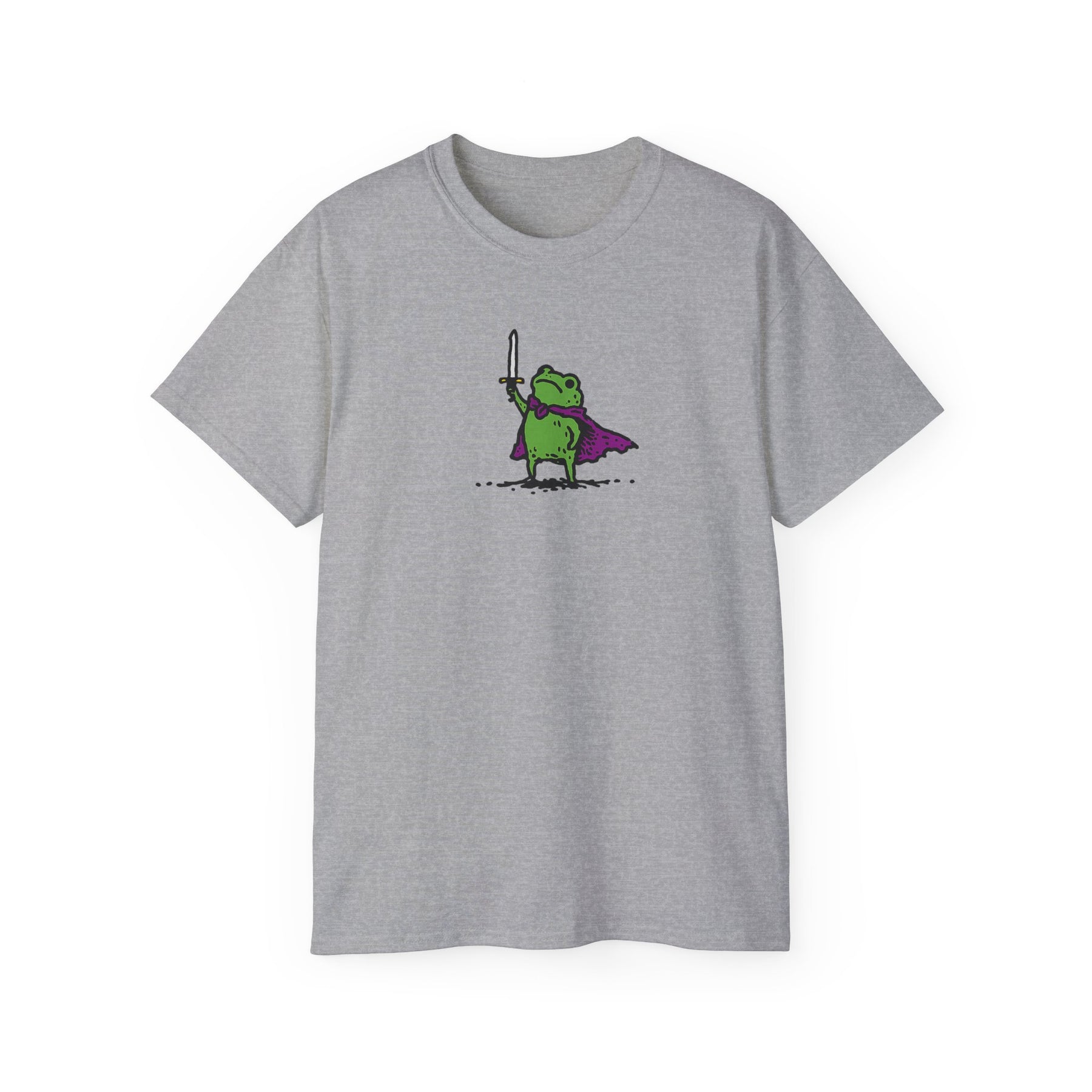 Frog Knight Sword Tee | Cute Medieval Amphibian Illustration