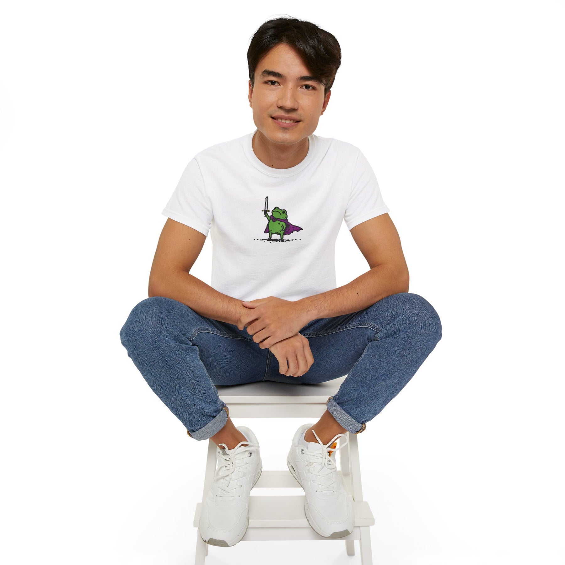Frog Knight Sword Tee | Cute Medieval Amphibian Illustration