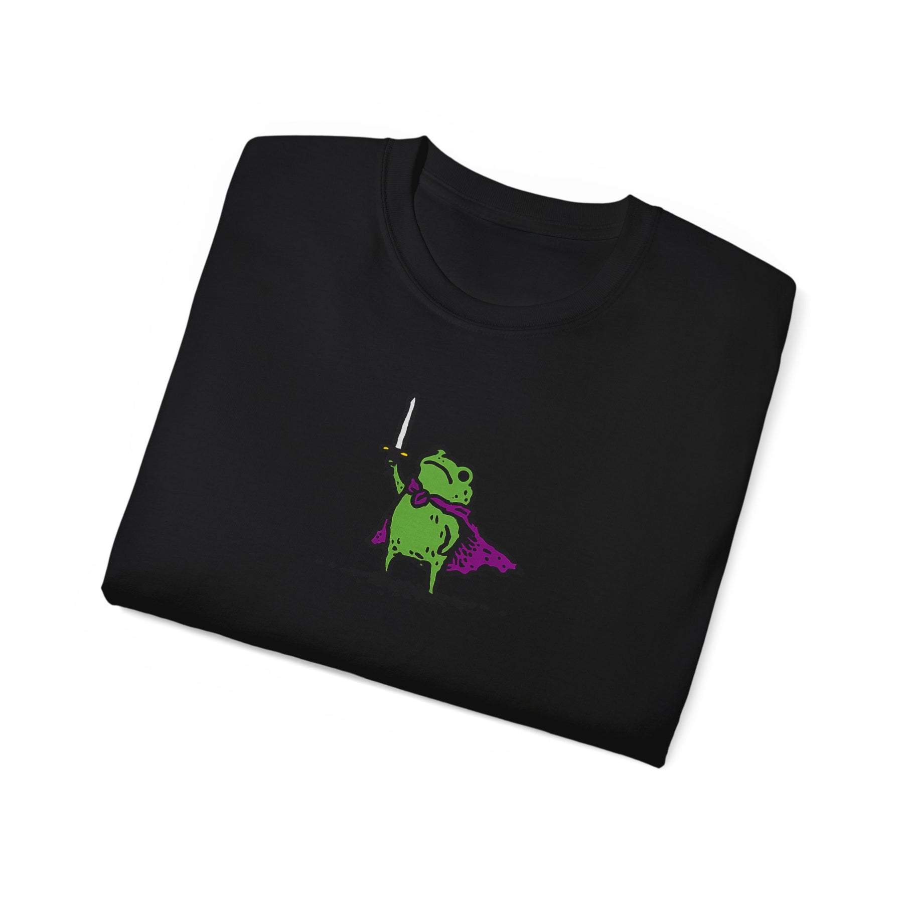 Frog Knight Sword Tee | Cute Medieval Amphibian Illustration