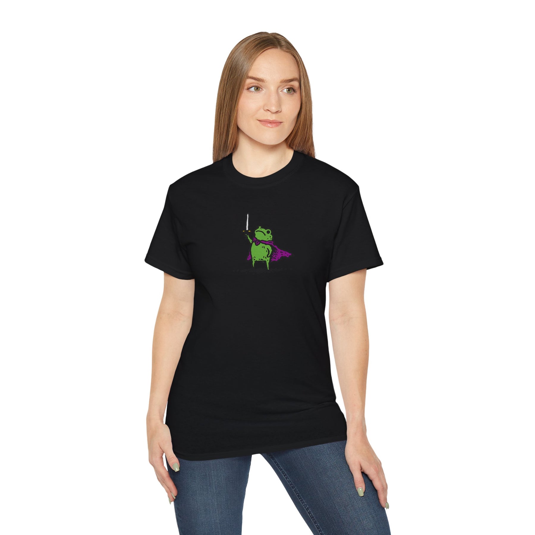 Frog Knight Sword Tee | Cute Medieval Amphibian Illustration