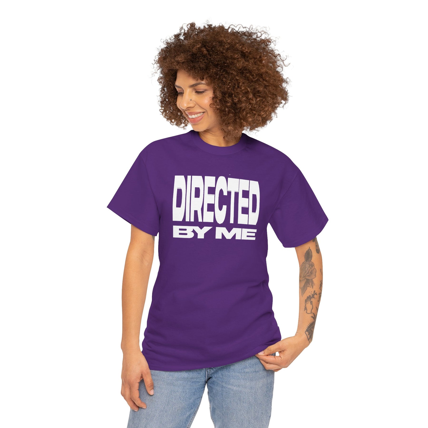 Directed By Me T-Shirt White Font | Bold White Typography Graphic Tee