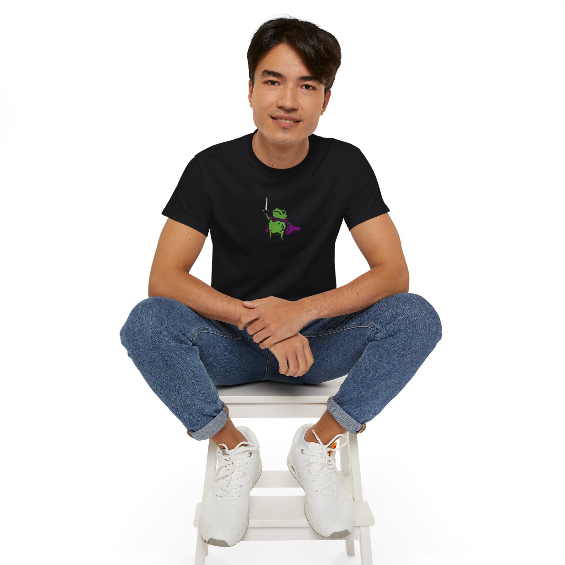 Frog Knight Sword Tee | Cute Medieval Amphibian Illustration