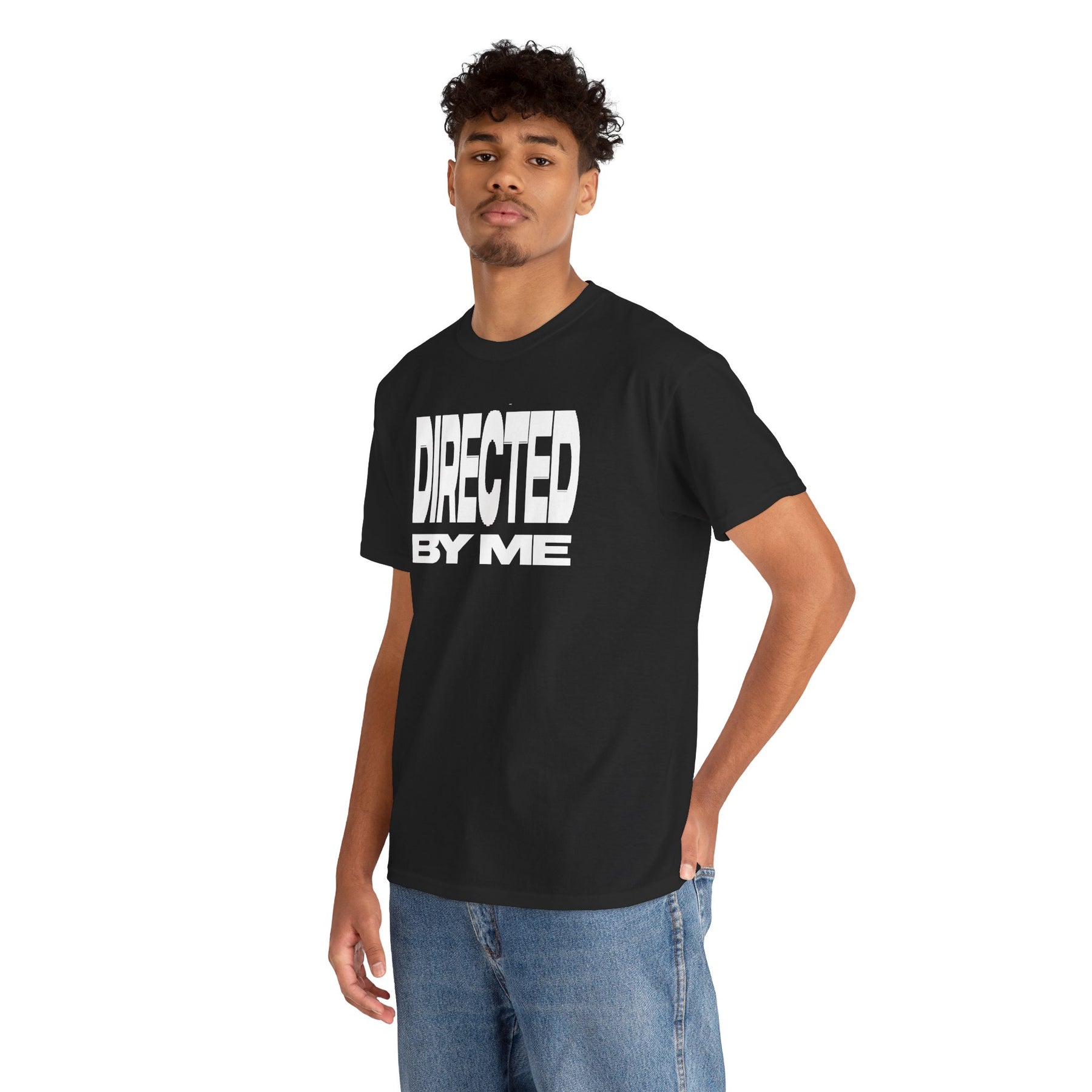 Directed By Me T-Shirt White Font | Bold White Typography Graphic Tee
