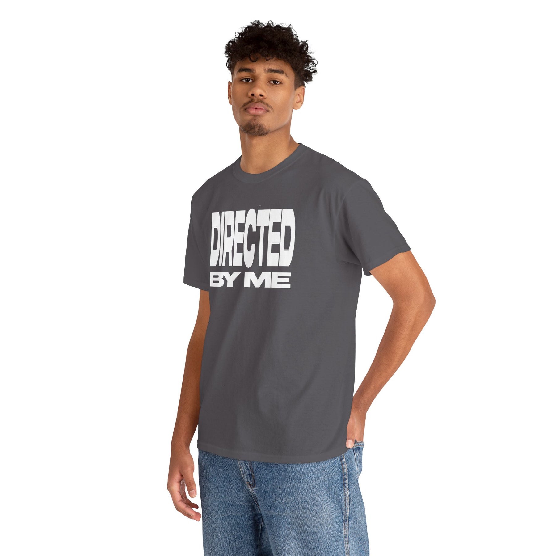 Directed By Me T-Shirt White Font | Bold White Typography Graphic Tee