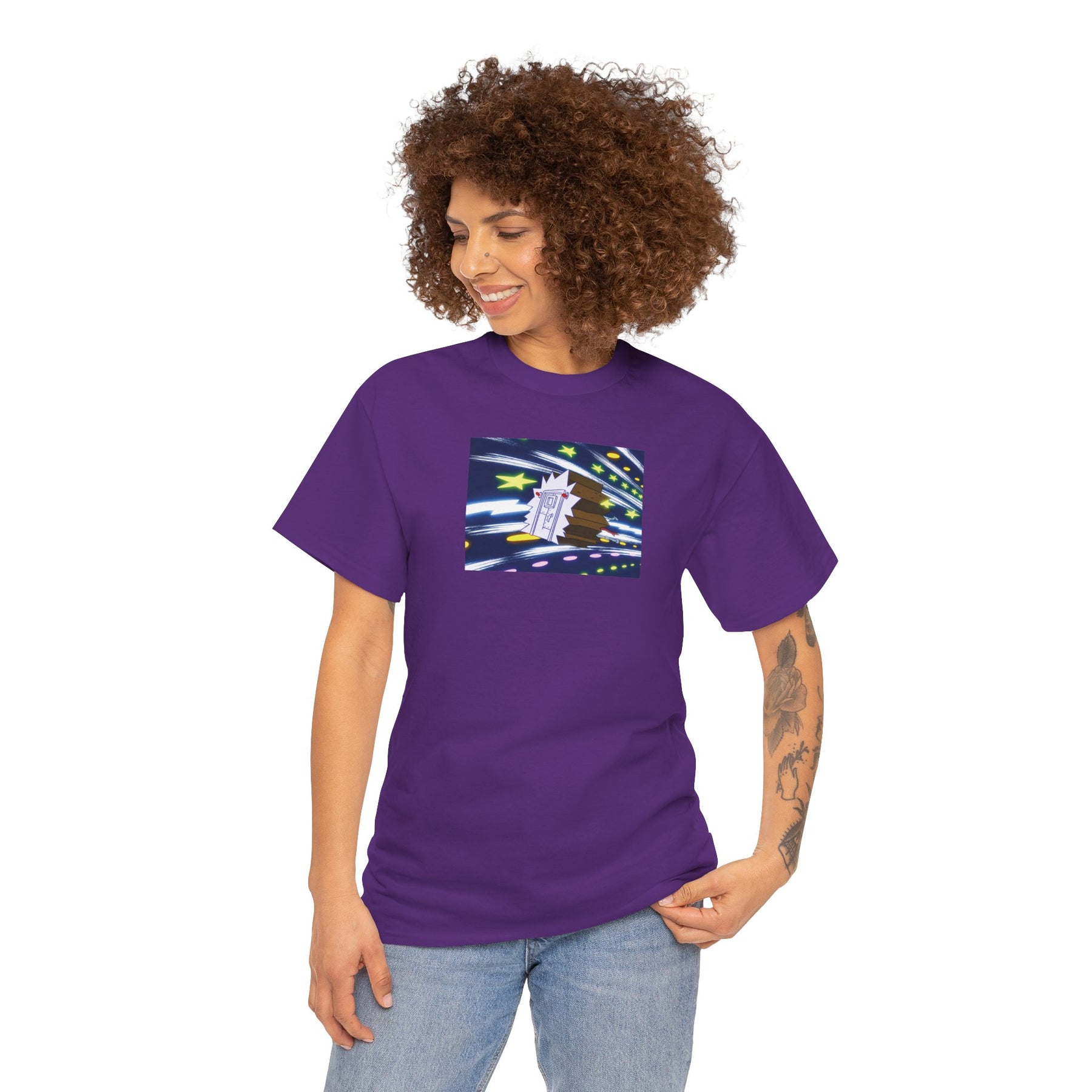 Retro Arcade Space Invader Tee | Pixel Spaceship Meteor Shower