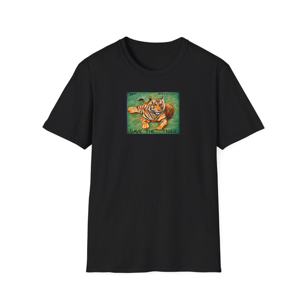 Save the Tiger T-Shirt | Vintage Wildlife Illustration, Conservation Art