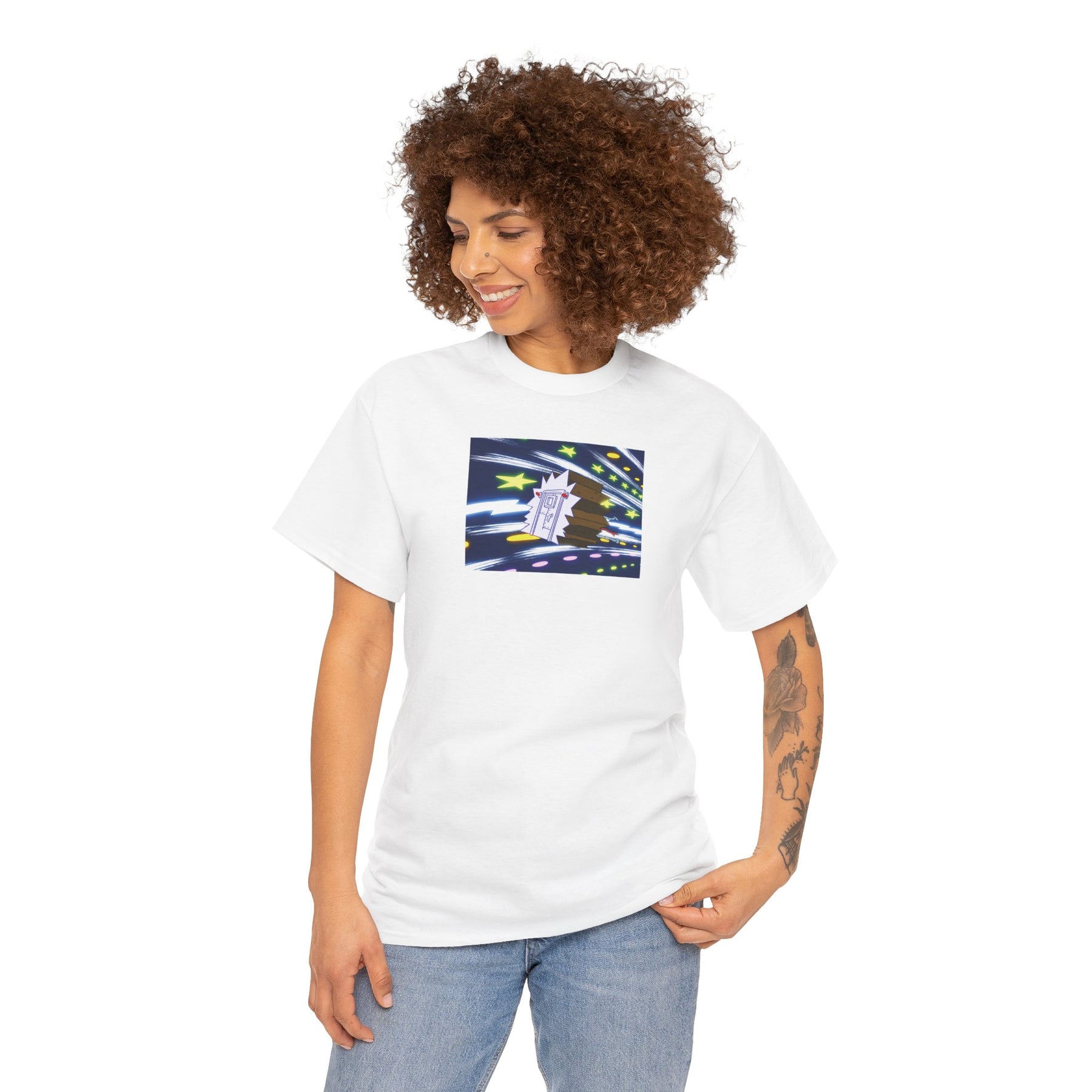 Retro Arcade Space Invader Tee | Pixel Spaceship Meteor Shower