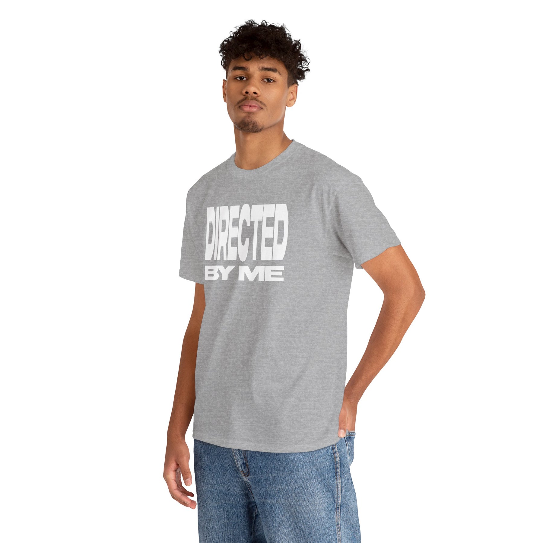 Directed By Me T-Shirt White Font | Bold White Typography Graphic Tee