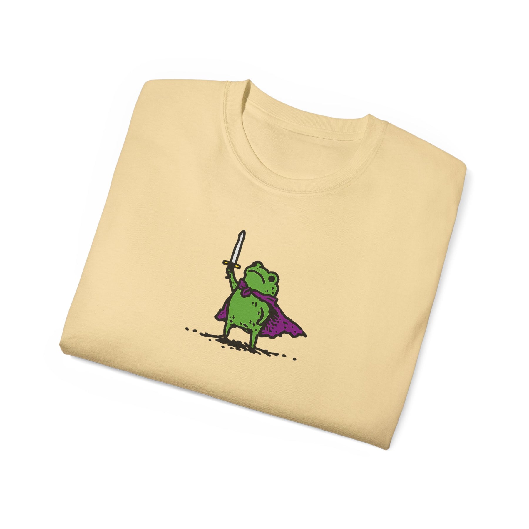 Frog Knight Sword Tee | Cute Medieval Amphibian Illustration