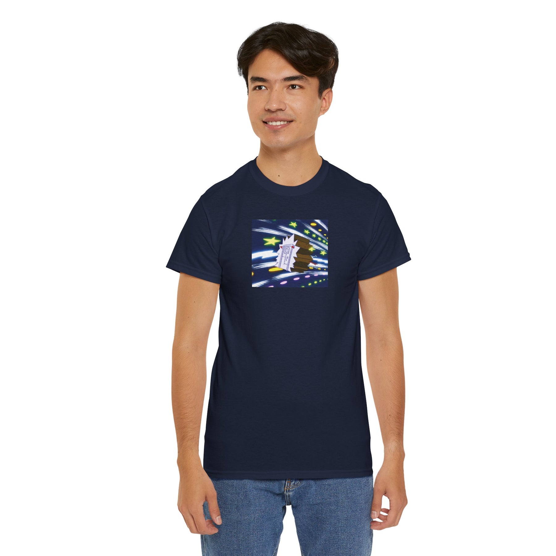 Retro Arcade Space Invader Tee | Pixel Spaceship Meteor Shower