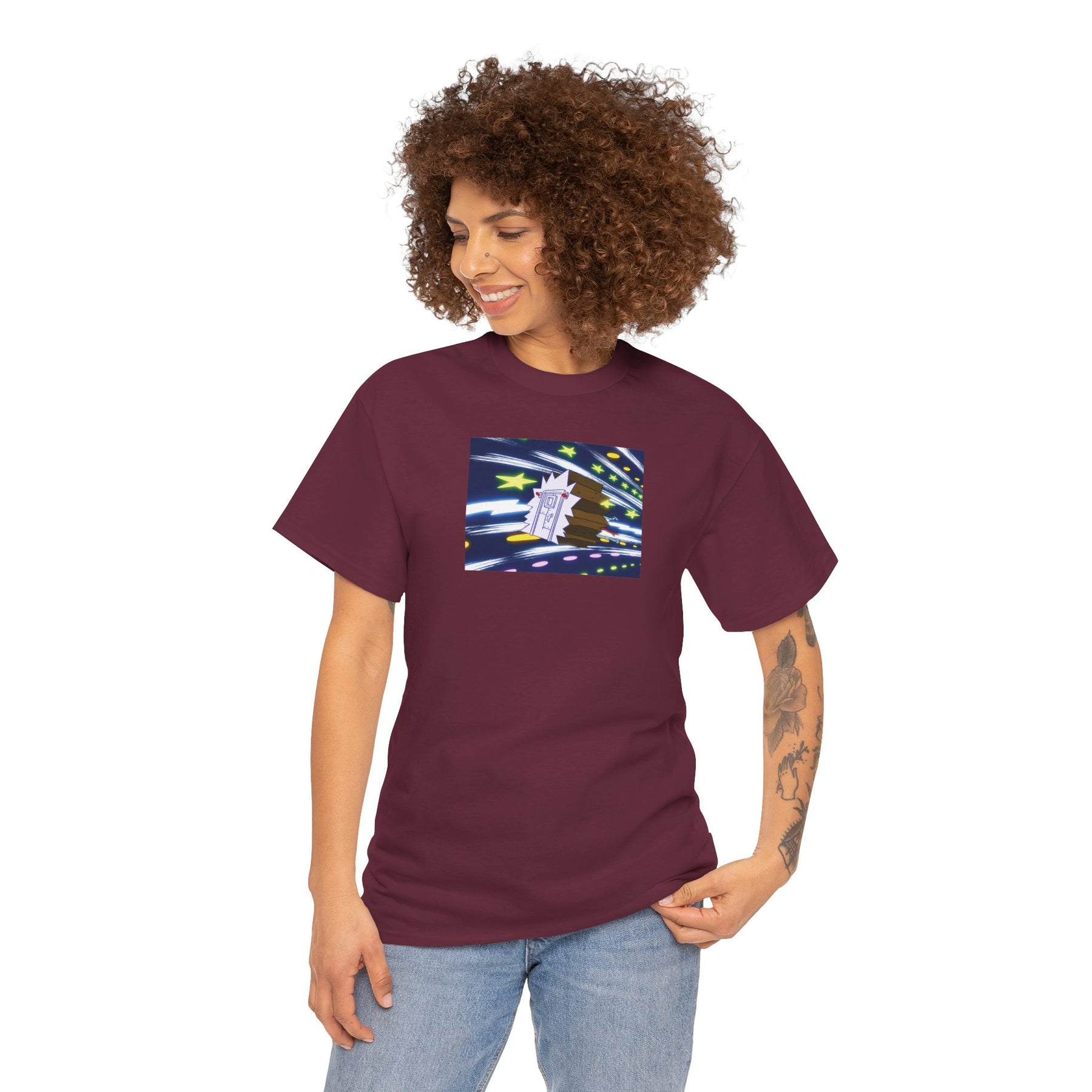 Retro Arcade Space Invader Tee | Pixel Spaceship Meteor Shower