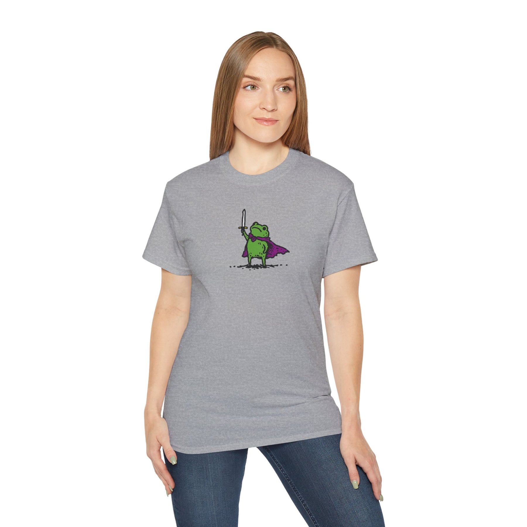 Frog Knight Sword Tee | Cute Medieval Amphibian Illustration
