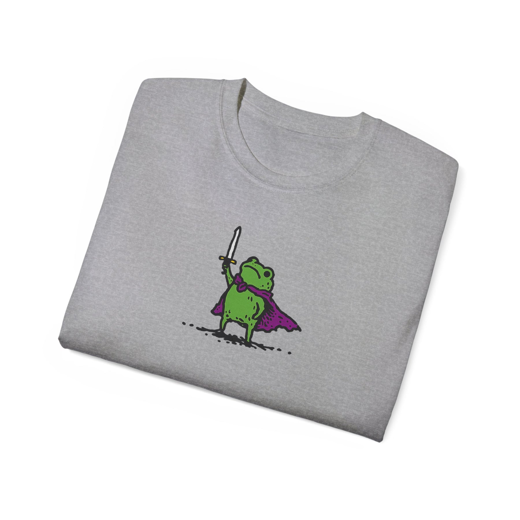 Frog Knight Sword Tee | Cute Medieval Amphibian Illustration