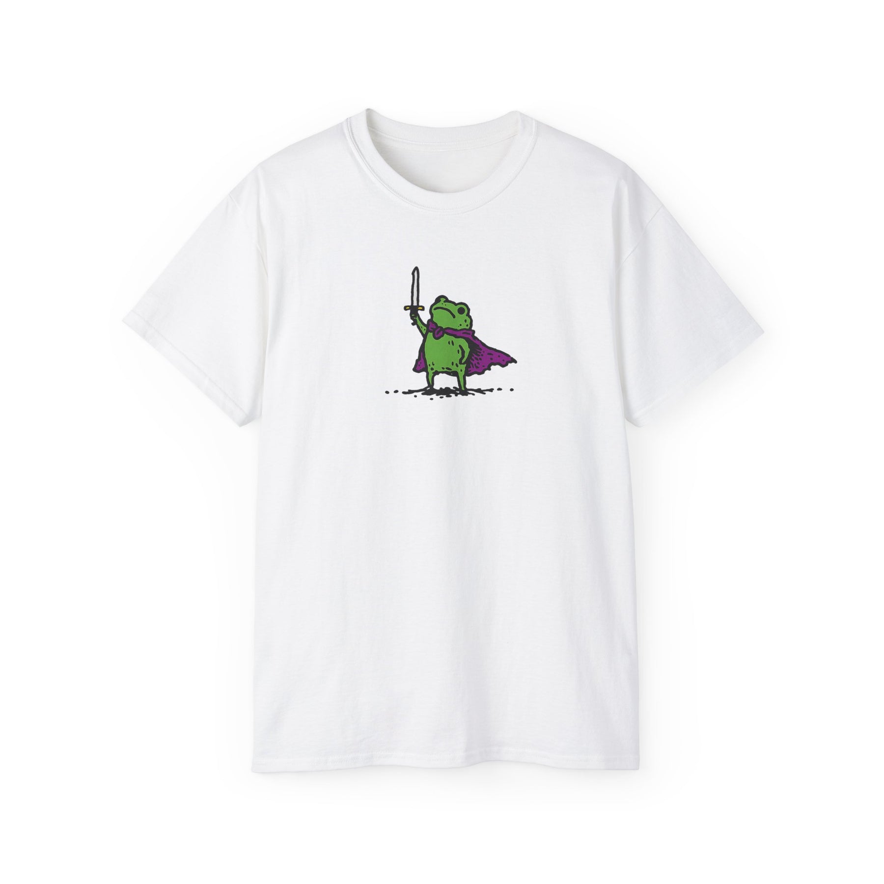 Frog Knight Sword Tee | Cute Medieval Amphibian Illustration