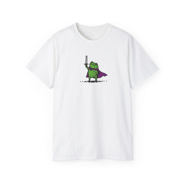 Frog Knight Sword Tee | Cute Medieval Amphibian Illustration