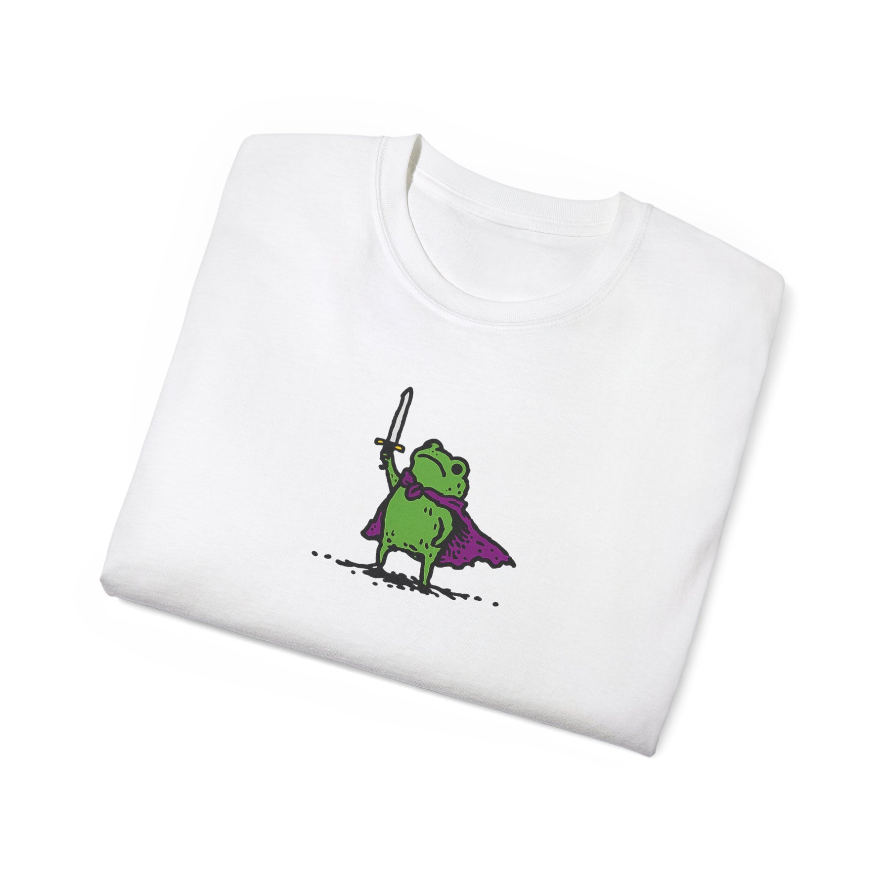 Frog Knight Sword Tee | Cute Medieval Amphibian Illustration