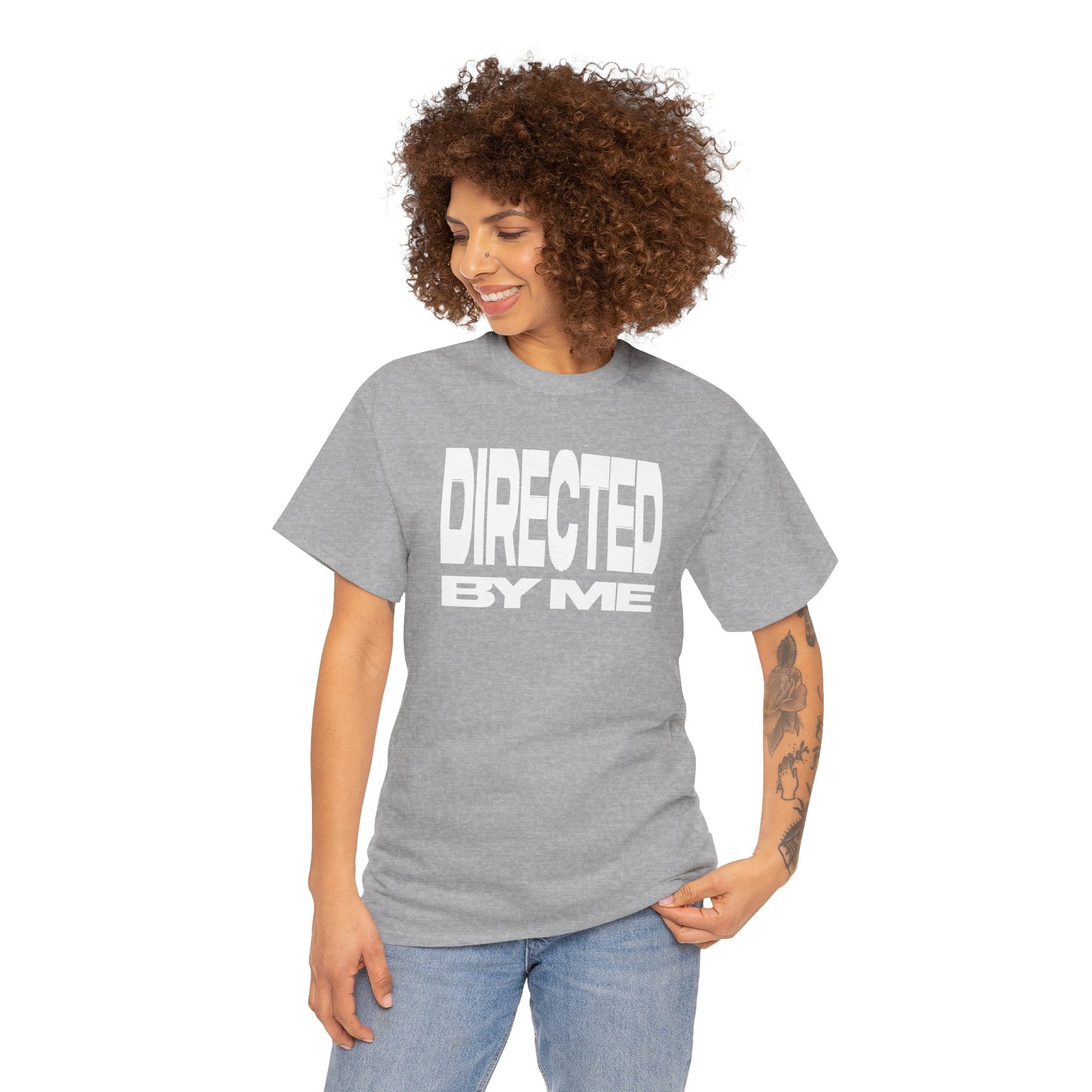 Directed By Me T-Shirt White Font | Bold White Typography Graphic Tee