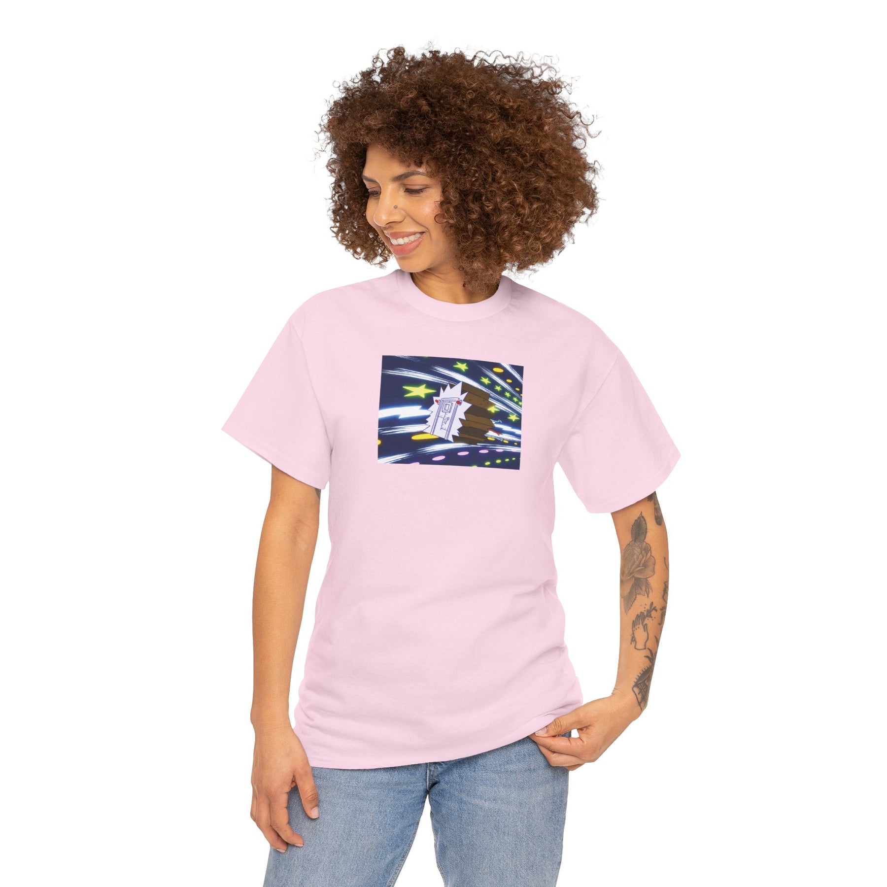 Retro Arcade Space Invader Tee | Pixel Spaceship Meteor Shower