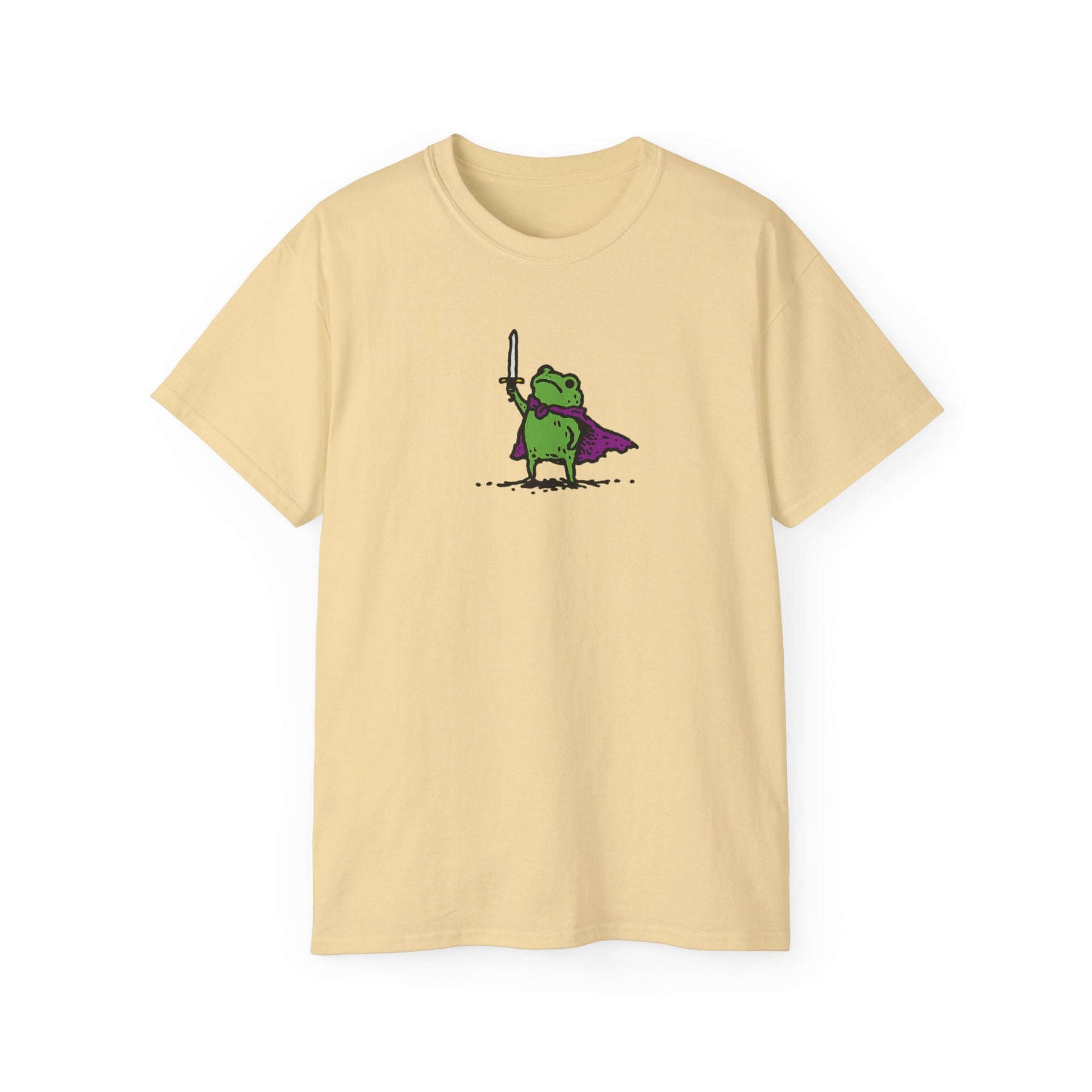 Frog Knight Sword Tee | Cute Medieval Amphibian Illustration