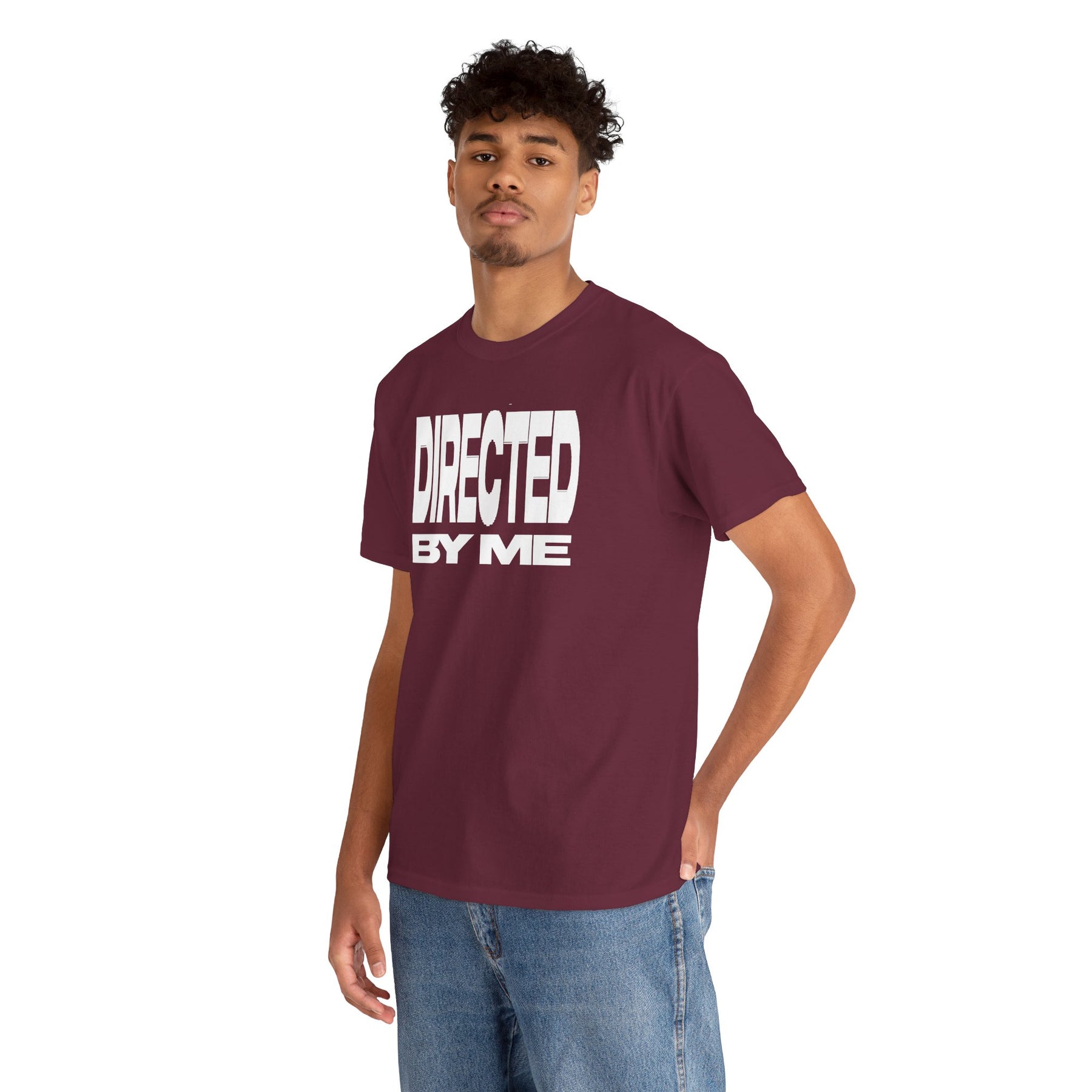 Directed By Me T-Shirt White Font | Bold White Typography Graphic Tee